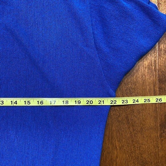 Lacoste Izod Vintage Acrylic V-Neck Sweater Royal Blue Men's Size Large - Picture 6 of 7